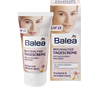 Купить Дневной крем с маслом миндаля для сухой и чувствительной кожи лица Balea Reichhaltige Tagescreme - с доставкой по Украине