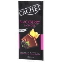Шоколад Cachet Dark Chocolate Blackberry & Ginger (100г)