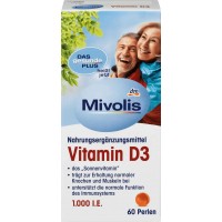 Витамин D3 Миволис 60шт. -  Mivolis Vitamin D3, Perlen 60 St., - 4058172311741
