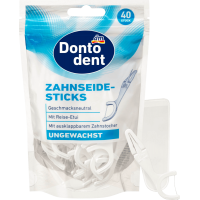 Зубная нить с зубочисткой - флосстик для полости рта - Dontodent Zahnseide-Sticks, 40шт