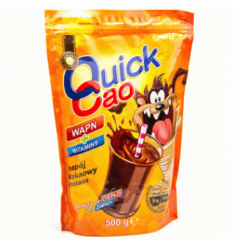 Купить Детское шоколадное быстрорастворимое какао Quick Cao 500 гр - с доставкой по Украине