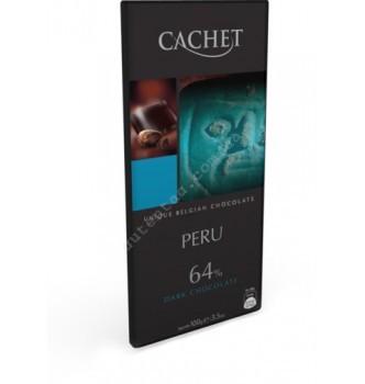 Купить Шоколад Cachet Cachet Dark Peru 64% (100г) - с доставкой по Украине