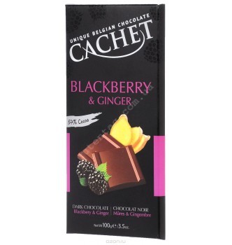 Купить Шоколад Cachet Dark Chocolate Blackberry & Ginger (100г) - с доставкой по Украине
