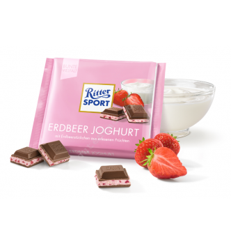 Купить Шоколад Ritter Sport с клубничным йогуртом (100г) - с доставкой по Украине