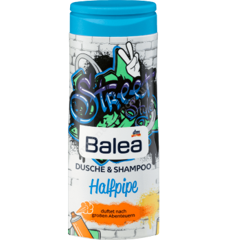 Купить Детский шампунь и гель для душа Balea Kids Dusche & Shampoo Halfpipe 300мл - с доставкой по Украине