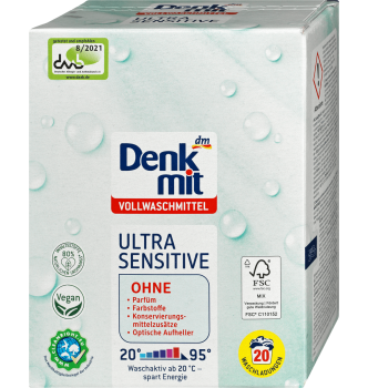 Порошок для стирки детского белья Denkmit Ultra Sensitive (1.35кг) (20 стирок)